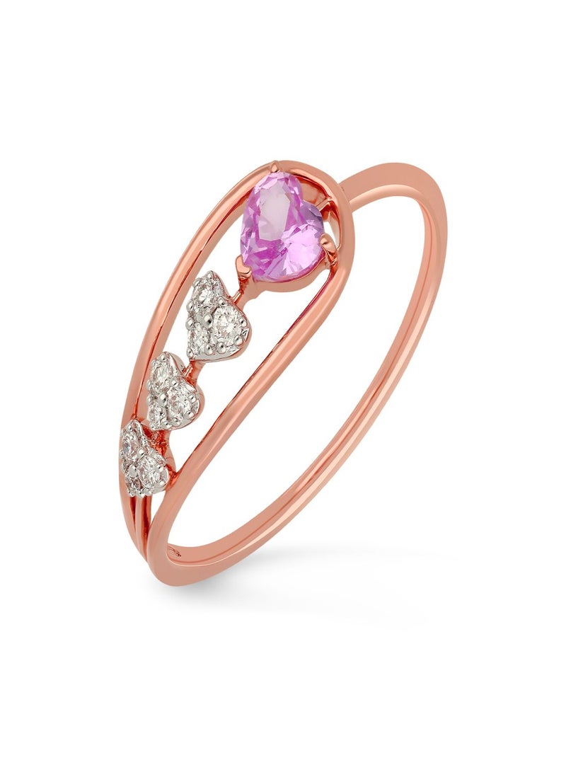 Malabar Gold and Diamonds 18 Karat 750 Purity Mine Diamond Ring MPRGHTH012RN1 - Image 1